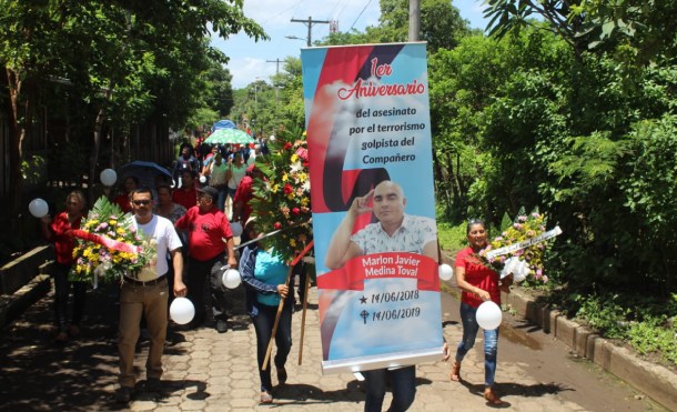 León: Sindicatos recuerdan al compañero Marlon Medina, asesinado por el terrorismo golpista