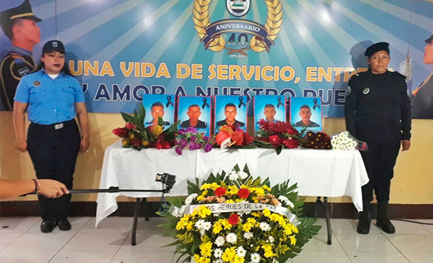Policía del departamento de Masaya rindió homenaje a oficiales caídos