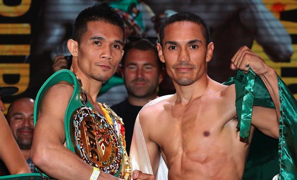Francisco Estrada y Srisaket Sor Rungvisai antes de su segundo enfrentamiento / Foto: Ed Mulholland – Matchroom Boxing