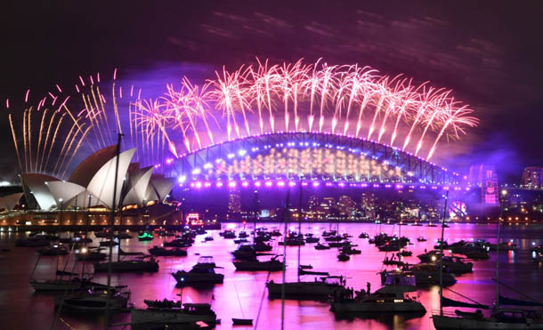 Foto Twitter Australia // Así se celebró el año nuevo en Sídney