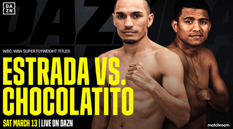 Arte oficial de la pelea Chocolatito vs Gallo Estrada