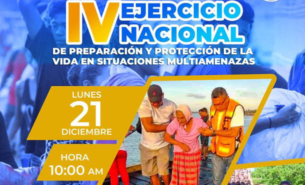 Foto SINAPRED // Este lunes 21 de diciembre se realizará el IV Ejercicio de Preparación para Proteger la Vida