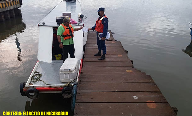 Foto Ejército de Nicaragua // Se inspeccionaron 241 ferris en los lagos Cocibolca, Xolotlán y Río San Juan