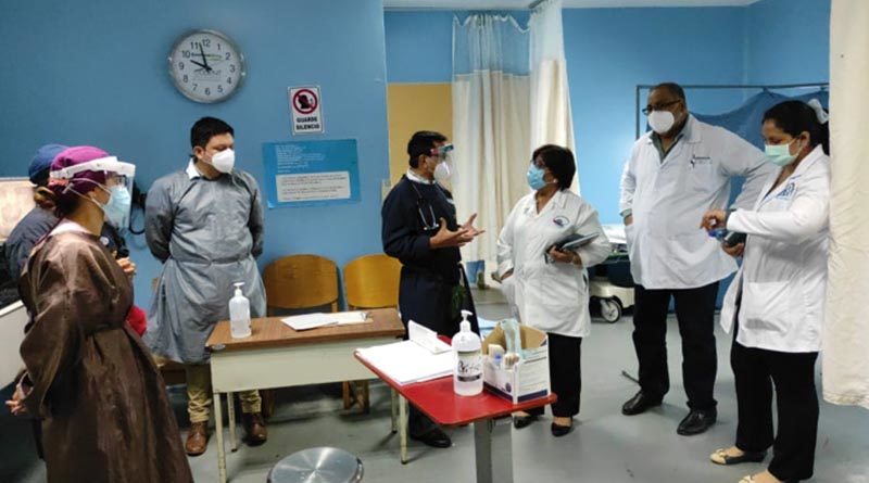 Ministra de Salud Martha Reyes durante visita realizada en el hospital Lenín Fonseca