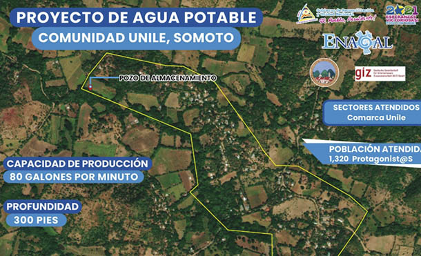 Foto ENACAL // El nuevo pozo mejorará el abastecimiento a unas 305 familias de la comunidad