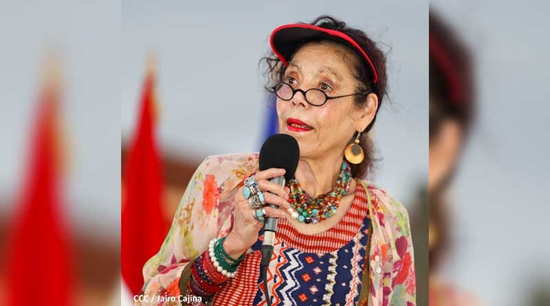 Vicepresidenta de Nicaragua, Rosario Murillo durante Acto del 87 Aniversario del Tránsito a la Inmortalidad del General Augusto C. Sandino