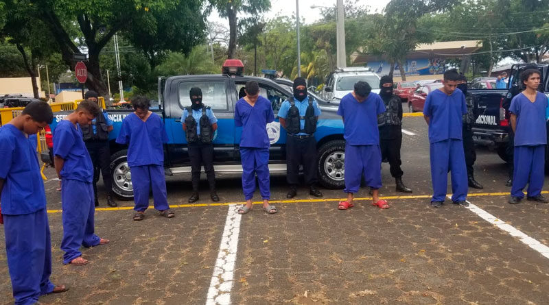 Delincuentes capturados en Managua por la Policía Nacional de Nicaragua