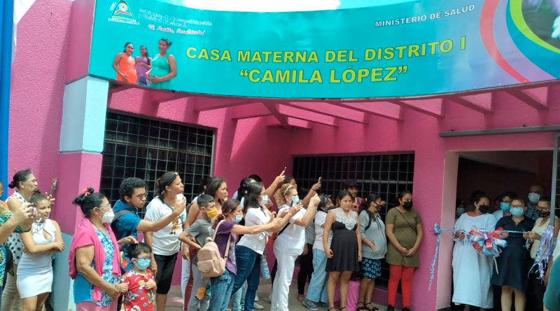 Inauguración de la Casa Materna Camila López en el distrito 1 de Managua