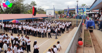 Inicio de clases e inauguración del Centro Escolar de San Pedro del Norte en el municipio de Bocana de Paiwas.