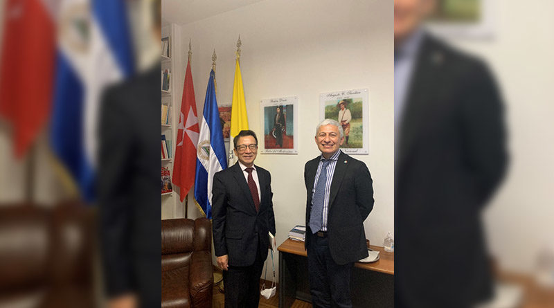 Embajador de la República de Corea Señor Choo Kyu Ho junto al Embajador de Nicaragua Francisco Javier Bautista Lara
