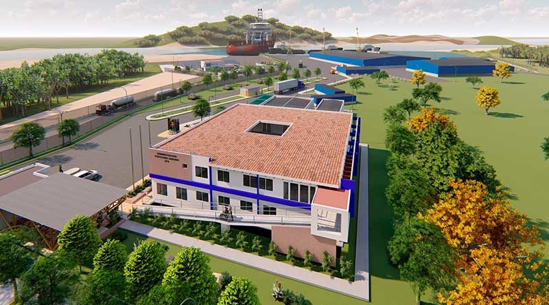 Diseño de las nuevas oficinas a construirse en Puerto Sandino