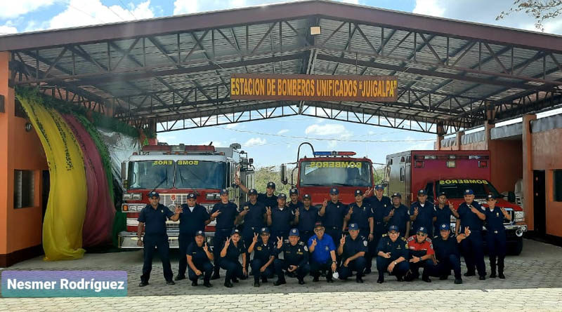 Vista de la nueva estación de bomberos inaugurada en la ciudad de Juigalpa, Chontales