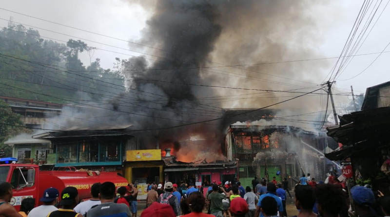 Incendio ocurrido en el Mercado Municipal de Bonanza