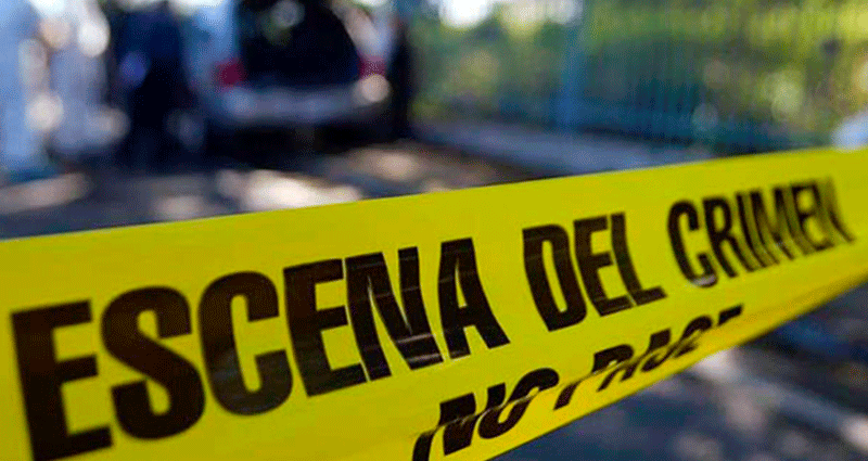 Línea policial de Nicaragua delimitando escena del crimen