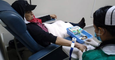Paciente de cáncer recibe atención en el Centro Oncológico de Quimioterapia y Cuidados Paliativos Dr. Clemente Guido