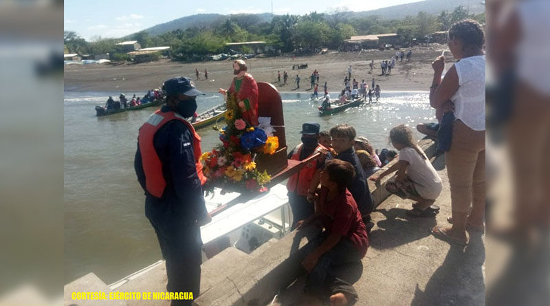 Peregrinación acuática en honor al Santo Patrono San Pedro Apóstol en El Viejo, Chinandega