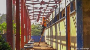 Trabajadores dieron inicio con la reconstrucción del Instituto Nacional de Masatepe