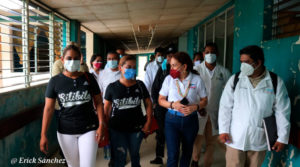 Doctora Sonia Castro, Ministra Asesora para Asunto de Salud de la presidencia, recorriendo hospitales, unidades de salud y casas maternas de Prinzapolka