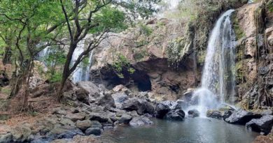 Se observan las cascadas El Corozo que se ubican en Juigalpa, Chontales