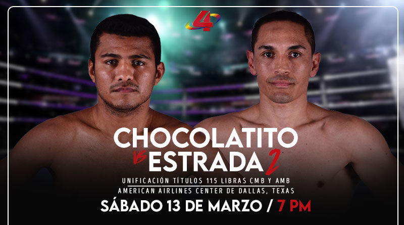 Román “Chocolatito” González vs Francisco “El Gallo” Estrada, será transmitida por Canal 4 La Mejor Televisión, este 13 de marzo, en vivo desde las 6 de la tarde.