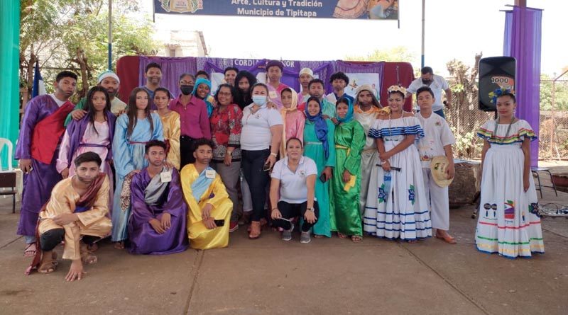 Estudiantes que participaron en la tradicional Judea en Tipitapa