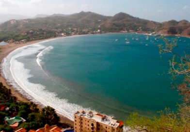 Vista aérea de la bahía de San Juan del Sur