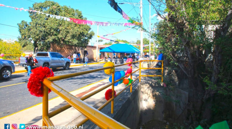 Puente vehicular en el barrio San Judas en Managua. Inaugurado este lunes por la Alcaldía de Managua.