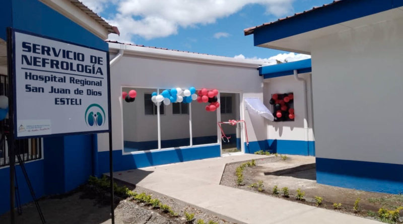 Entrada a la nueva sala de hemodiálisis inaugurada en el Hospital San Juan de Dios en Estelí