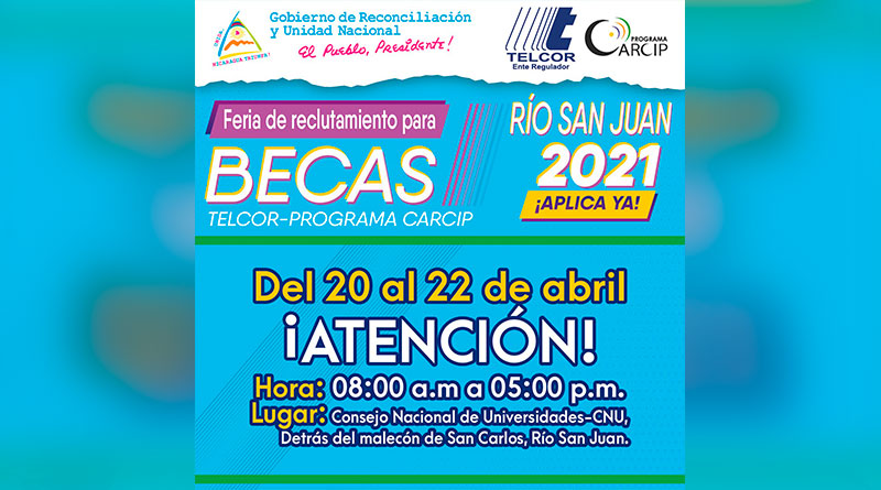 TELCOR inicia Feria de Becas sobre Certificaciones Técnicas en San Carlos, Río San Juan