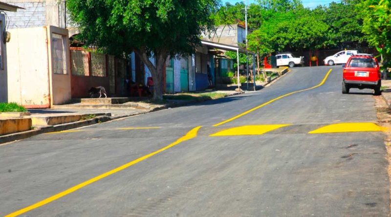 Una de las nuevas calles inauguradas por la Alcaldía de Managua en el barrio Sócrates Sandino