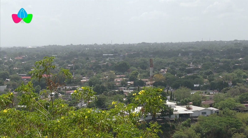 Panorámica de Managua, Nicaragua con un clima soleado, 29 de abril.