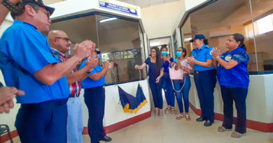 Autoridades de la Policía de Nicaragua, Ministra de la Mujer y alcalde de San Pedro del Norte en inauguración de la nueva Comisaría de la Mujer