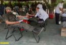 Efectivos militares del Ejército de Nicaragua durante la jornada voluntaria de donación de sangre en Estelí