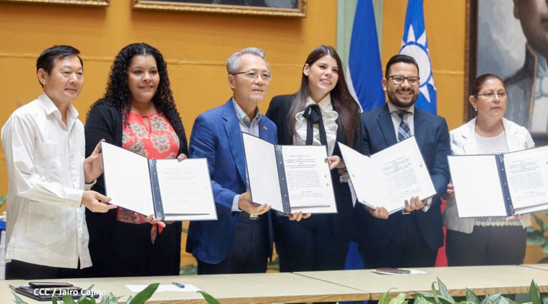 Firma del convenio entre el gobierno de Nicaragua y la Embajada de Taiwán