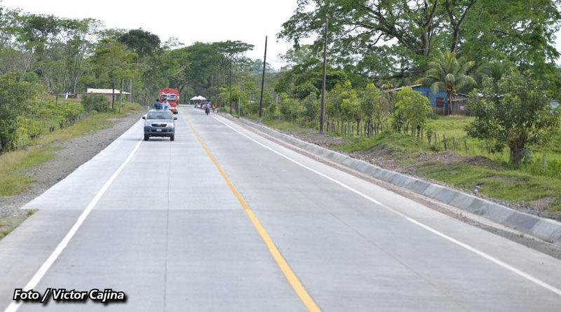 Nuevo acceso vial al casco urbano del municipio de Siuna, inaugurado este jueves por el MTI y Taiwán.