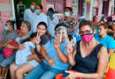 Familias durante el cierre de la Jornada del Poder Ciudadano de Vacunación en Chinandega