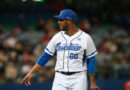 El lanzador Juan Carlos Ramírez de los Fubon Guardians durante el juego ante Unilions de este jueves, en Taiwán.