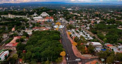 Vista aérea de la Avenida Bolívar en Managua