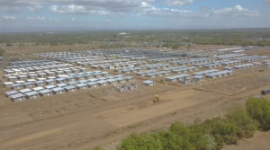 Vista aérea donde se ven las casas del Programa Bismarck Martínez en Villa Jerusalén, Managua