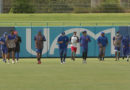 Jugadores de Preselección de Nicaragua durante un entrenamiento en el Estadio Nacional de Managua de cara al Preolímpico de las Américas.