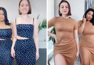Denise Mercedes y María Castellanos utilizando la misma ropa