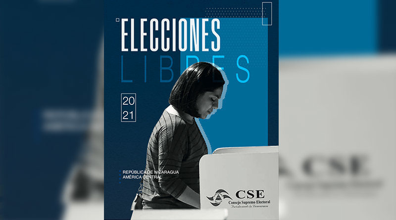 Portada del Dossier Nicaragua: Elecciones Libres 2021 en la que se muestra una joven ejerciendo su derecho al voto