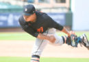 El lanzador de los Tigres, Erasmo Ramírez con los Detroit Tigers en LECOM Park en Bradenton, Florida, el 2 de marzo de 2021.