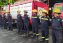 Cuerpo de bomberos que fue enviado a la estación que será inaugurada próximamente en Prinzapolka