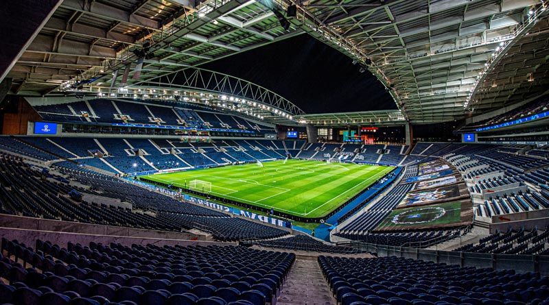 Estadio do Dragão de Portugal que será la nueva sede de la final de la UEFA Champions League, que se disputará entre el Manchester City y Chelsea.
