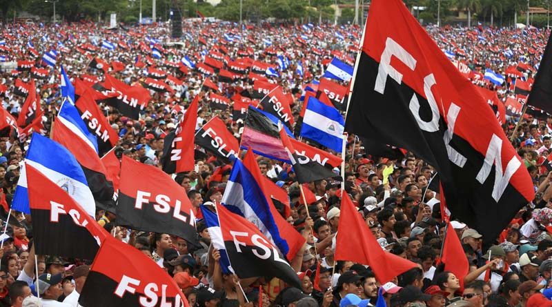 Celebración del 40/19 en la Plaza de la Fe en Managua