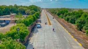 Tramo de carretera que une a Sabana Grande, la rotonda El Pique y el nuevo Puente de Villa Sol en Managua.