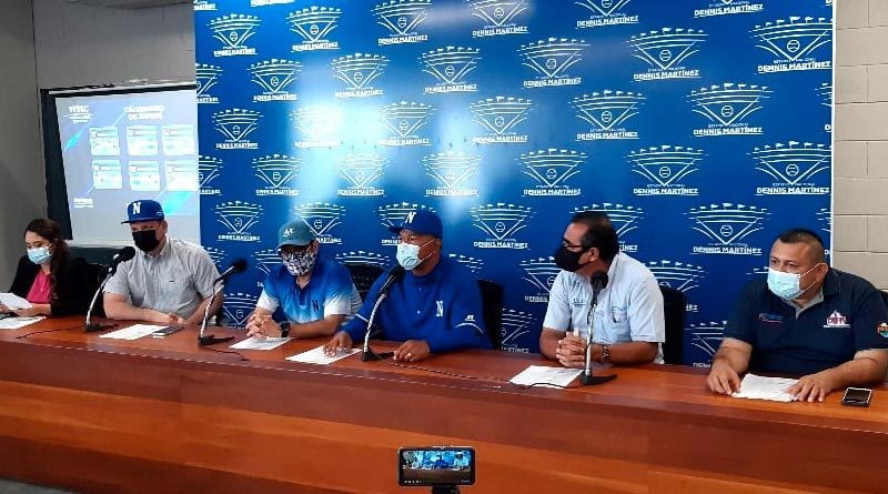 Conferencia de prensa de la Federación Nicaragüense de Béisbol (FENIBA) sobre la participación de Nicaragua en el torneo Preolímpico de las Américas.