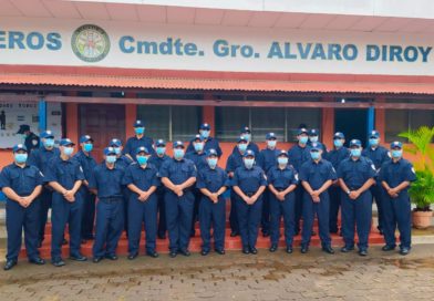 Nuevos miembros del Cuerpo Unificado de Bomberos.