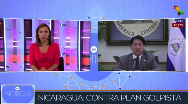 Entrevista del Canciller Denis Moncada en TeleSUR